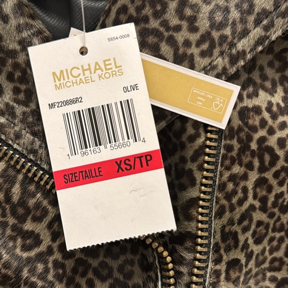 BNWT Michael Kors Calf Hair Motor Jacket